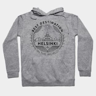 Helsinki Minimal Badge Design Hoodie